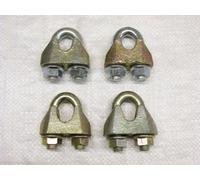 SecureFix Direct X4 10mm Din1142 Wire Rope Grips Zinc Plated - Cable Clamp Fixing Bulldog Lifting