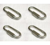 SecureFix Direct X4 6mm Galvanised Long Series Quick Link - Rope Secure Attach Galv Maillon