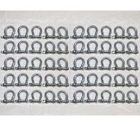 SecureFix Direct X50 5mm Galvanised Commercial Bow Shackles - Chain Connector Caravan Tether