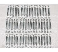 SecureFix Direct X50 M6 Galvanised Forged Straining Screw Eye Eye - Caravan Turnbuckle Open Body