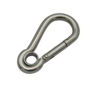 SecureFix Direct Zinc Plated Carbine Hooks With Eyelet 9mm (Marine Snap Gate Rope Karabina Bzp)