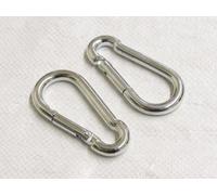 SecureFix Direct Zinc Plated Carbine Snap Hook 10mm X2 (Marine Gate Rope Karabina)