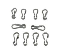 SecureFix Direct Zinc Plated Simplex Hooks 60mm X10 (Dog Clip Lanyards Camping Craft)