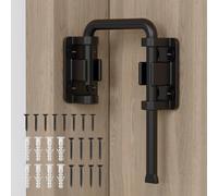 SecureLatch Sliding Door Loop Lock, Patio Barn Door Lock Gate Latch Black | sliding door lock, stainless steel, door bolt for uneven glass door, interior bedroom, bathroom, outdoor garden, shed, 1PC