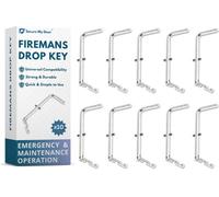 Securemydoor 10X Firemans Drop Key For Fire Brigade - Universal Fit For Maintenance & Emergency Panels - Essential Tool