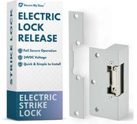 Securemydoor - 12Vdc Electric Lock Release Fail Secure With Adjustable Jaw For Door Access Control Systems - Strike Lock