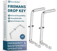 Securemydoor 2X Firemans Drop Key For Fire Brigade - Universal Fit For Maintenance & Emergency Panels - Essential Tool
