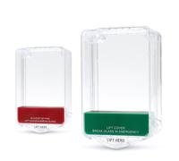 SecureMyDoor Call Point Cover Protector Stopper with Sounder Alarm | Surface or Flush Mount | Red & Green Colour Messages | Emergency Exit Release Cover with Lift Motion