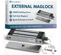 Securemydoor Ip67 Weather Resistant External Magnetic Lock - Fail Safe Access Control Maglock - 1500Lbs Holding Force