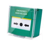 SecureMyDoor - Resettable Emergency Break Glass Call Point with Cover - Indoor Use - Fire Alarm Button Switch for Easy Access Control - Ideal for Commercial, Residential, and Industrial Buildings