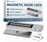 Securemydoor - Stainless Steel Magnetic Door Lock - Fail Safe Maglock For Access Control Systems With 272Kg Strong Holding Force
