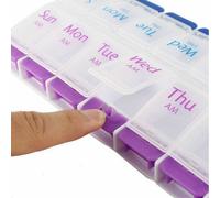SECURICAM Weekly Pill Organiser Box - 7-Day Medicine, Tablet & Vitamin Storage Box