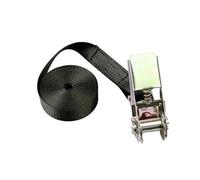 Securing Straps, SUPERTOOL Tensioning Belt Heavy Duty Ratchet Tie Down Cargo Straps, Lashing Capacity 800kg Break Strength for Lawn Equipment, Motorcycle (1Pcs - Black - 25mm x 8m)