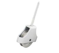 Securit 2 X Single Screw in Pulley White 45mm