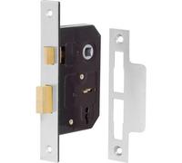 Securit 3 Lever Sash Lock With 4 Keys Nickel Plated (63mm)