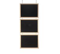 Securit 32 x 43cm Lacquered Finish Chalk Boards with Gold Chains - Plain (Set of 3)