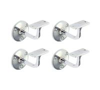 Securit 4X Chrome Staircase Handrail Bracket Chrome On Brass 63mm With Screws S2977