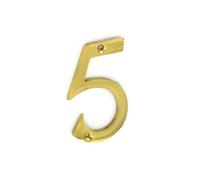 Securit 5 Br Door Number Gold (75mm)