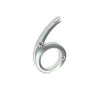 Securit 6 Chrome Door Number Chrome (75mm)