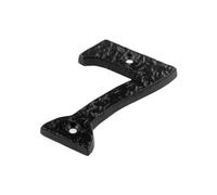 Securit 7 Antique Door Number Black (75mm)