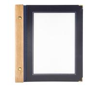 Securit A5 Wood Range Menu Card with 2 Inserts, Blue