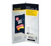 Securit Acrylic Table Stand, Transparent Three-Sided Card Holder DIN A5 in Y-Shape, Ideal for Presenting Drinks or Menus