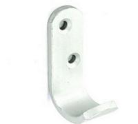 Securit Aluminium Coat Hooks (Pack Of 2) Silver (One Size)
