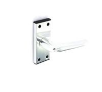 Securit Aluminium Latch Handles Bright (Pair) - 100mm