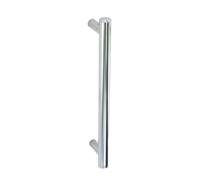 Securit Bar Chrome Plated Cupboard Handle (Pack Of 2) Silver (128mm)