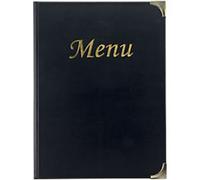 Securit Basic Menu Holder Freestanding Rectangular 23.5 (W) x 0.8 (D) x 31 (H) cm Black