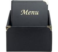 Securit Basic Menu Holder Freestanding Rectangular 27 (W) x 20 (D) x 30.5 (H) cm Black Pack of 10