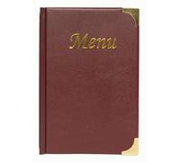 Securit Basic Range A5 Menu Holder with 2 Double Insert, Wine Red