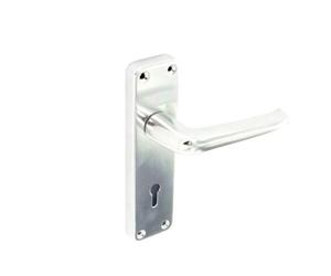 Securit Bradford Aluminium Lock Handle Pack of 2 in Silver Securit Silver