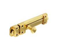 Securit Brass Door Bolt in Gold Securit Gold