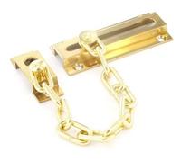 Securit Brass Door Chain Polished 80mm