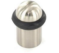 Securit Brushed Nickel Concealed Fix Door Stop Silver (30mm)