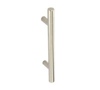 Securit Brushed Nickel Cupboard Handle (Pack Of 2) Silver (96mm X 12mm)