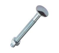 Securit Carriage Bolts & Nuts - M8 X 75mm - Pack Of 2 - Zinc Plated Multi-Purpose Coach Bolts Screws For Timber & Diy Fixings