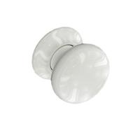 Securit - Ceramic Door Knobs White (Pair) - 60mm