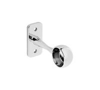 Securit Chrome End Bracket (Pack Of 2) Chrome (19mm)