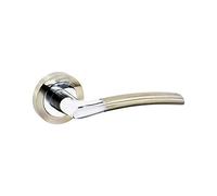 Securit Chrome Latch Handles Solar (Pair) - 50mm