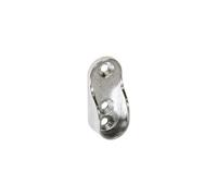 Securit Chrome Oval Rod Socket (Pack Of 2) Chrome (30mm)