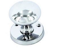 Securit Chrome Round Mortice Knobs (1 Pair) Silver (One Size)