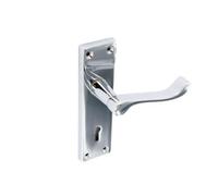 Securit Chrome Scroll Door Handle Pack of 2 in Silver Securit Silver