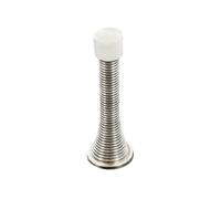 Securit Chrome Spring Door Stopper Silver/white (75mm)
