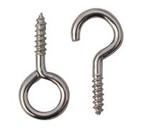Securit Curtain Wire Hooks & Eyes Nickel Plated (6+6)