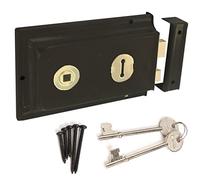 Securit Double Handed Door Rim Lock 150mm - Black