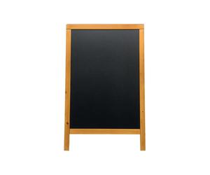 Securit Duplo Double-sided Pavement Chalkboard with Lacquered Teak Frame