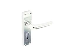 Securit Euro Door Handles in Silver Securit Silver