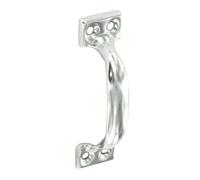 Securit Face Fix Zinc Plated Pull Handles Pack of 2 in Silver Securit Silver